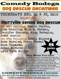 Comedy Bodega brings out the funny to raise money for Muttville!!
