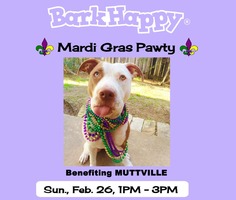 BarkHappy Mardi Gras Pawty benefiting Muttville!